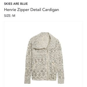 Skies Are Blue Henrie Zipper Cardigan